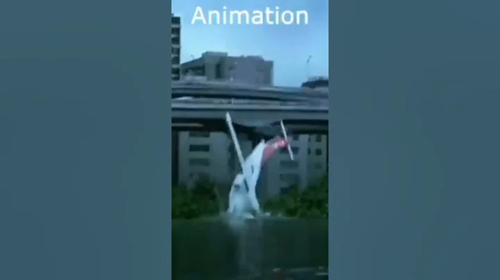 ANIMATION VS REAL LIFE - TRANSASIA FLIGHT 235 PLANE CRASH✈️ #plane#planecrash#transasia#edit