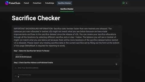 How to check the Pulse X and PulseChain Sacrifice Balance (Latest)