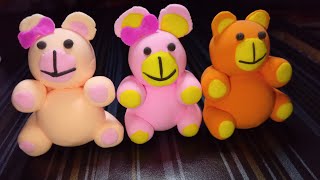 Handmade Clay Teddy Bear | Simple And Easy Clay Teddy Bear | DIY | Air Dry Clay Tutorial