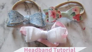 Easy!!! Baby Headband Tutorial | Soft Elastic | Nylon Headband