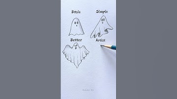 How to draw a Ghost👻😱 #shorts #craft #art #drawing #crafts #satisfying