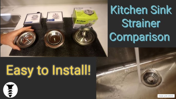 SPARES2GO Kitchen Sink Waste Strainer Plug Drain Stopper Basket