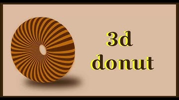 how to make a 3d donut in adobe Illustrator
