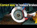 Heres the correct way to change brake pads  rotors in a car