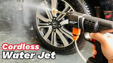 How to Setup Cordless Water Jet Washer High Pressure Water Gun | Portable Lithium Battery Car Wash