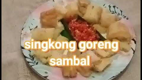 Singkong Goreng cocol sambal. #singkonggoreng#singkong