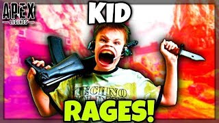 This WEIRD 9 year old RAGE QUIT when this happened in Apex Legends... (Funniest RAGE moments!)