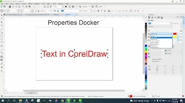 Corel Draw Tips & Tricks Properties Docker TEXT