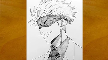 How to Draw Gojo Satoru from Jujutsu Kaisen || Easy Anime Drawing || Gojo Drawing Tutorial