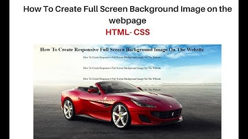 html5 body full screen responsive landing page background image css3