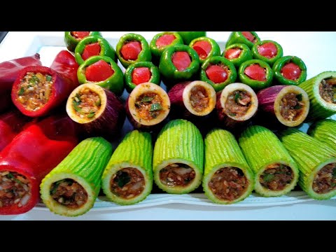 KARIŞIK DOLMA TARİFİ 🌶️🍅🍆 KIYMALI DOLMA NASIL YAPILIR?