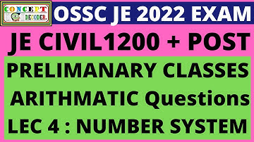 Arithmatic CLASSES For OSSC JE 2022 | OSSC JE 2022 NONTECHNICAL CLASSES | OSSC JE 2022 MATH CLASS