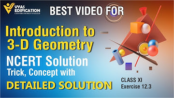Introduction to Three Dimensional Geometry |  Chapter 12 Exercise 12.3 | Class11th NCERT #maths