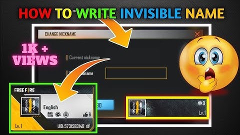 How to write invisible name in free fire |How to hide your name in free fire|Hide name in FF #ffname