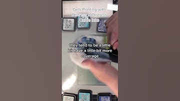 Gelli Printing with Distress Inks & Distress Oxides #shorts #gelliprinting #distressink