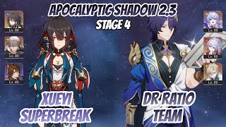 Xueyi SB x Ruan Mei & Dr. Ratio Team Apocalyptic Shadow Stage 4 (3 Stars) | Honkai Star Rail