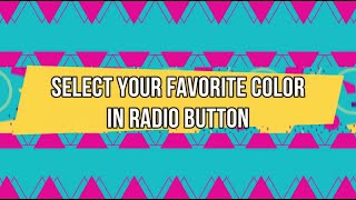 Select your favorite outdoor adventure type in radios Button | Radio Button color | RRR INFO