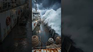 POV:You’re stuck on a cargo ship in a rogue wave 🌊 #shipPOV #roguewave #oceanstorm  #aivideo #fyp