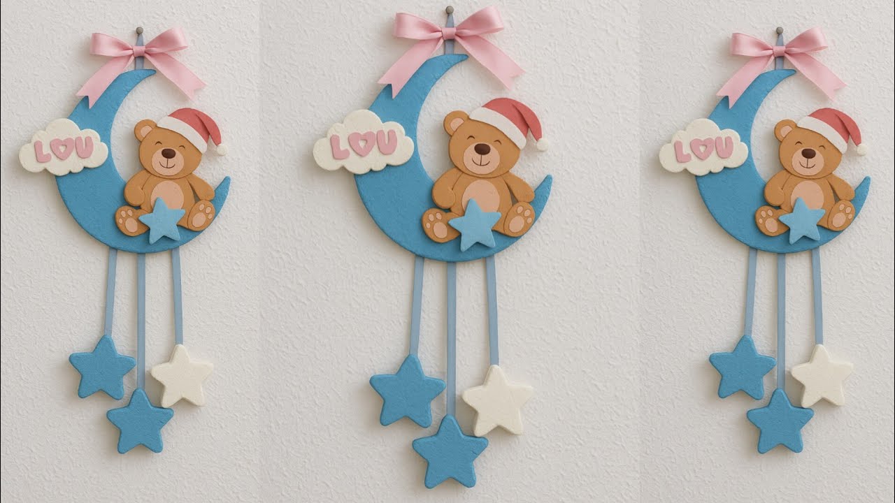 DIY Cute Taddy Bear wall hanging||Thermocol wall hanging|Thermocol craft ideas 