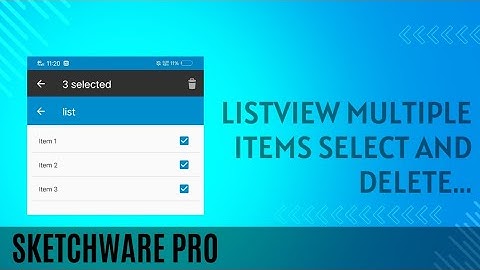 How To Delete Multiple Items In Listview Part I | SKETCHWARE | #sketchware #listview