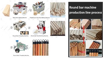 high efficiency wooden brooms handle round rod stick making machine