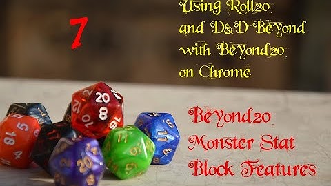 07 | Using Roll20 and D&D Beyond with Beyond20 on Chrome | Beyond20 Monster Stat Block Features
