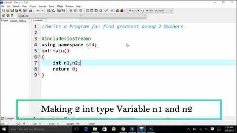 C++ program to Check Greatest among two numbers Tutorial #4