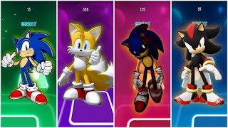 Sonic X Vs Tails Vs Sonic Exe Vs Shadow Tiles Hop Edm Rush
