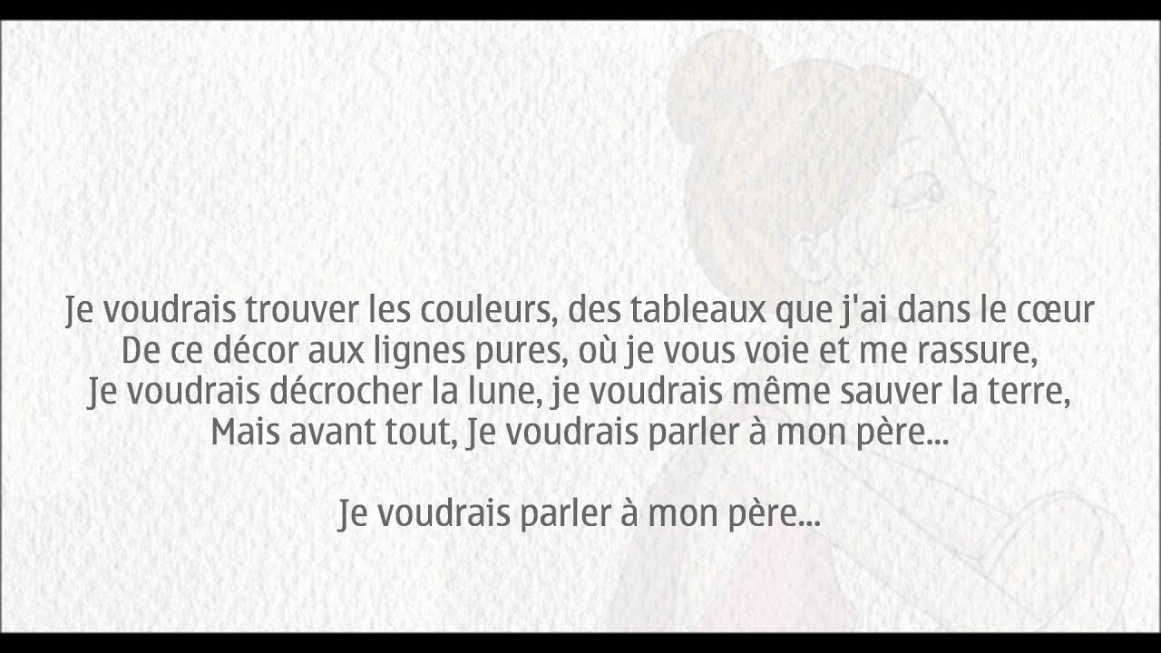 LETRA DE PARLER À MON PÈRE | CÉLINE DION - YouTube