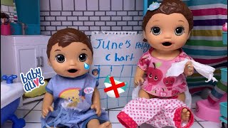 Baby alive Twins Training Routine 🚽