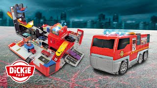 Dickie Toys x Aufklappbare Feuerwehrspielstation
