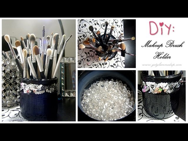 Marble Brush Holder  Makeup brush storage, Diy makeup storage