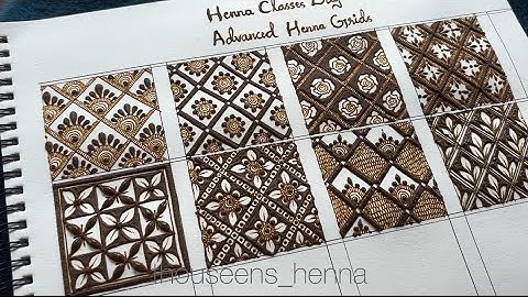 How to: Advanced Henna Grids | Beautiful trending Henna grids tutorial @ThouseensHennaClasses