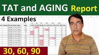 How to calculate TAT and AGING report in Excel | TAT and Aging in excel | TAT by non business hour screenshot 3