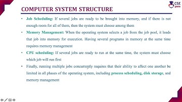 Multiprogramming & Timesharing | Computer System Structure | Operating System | L 8