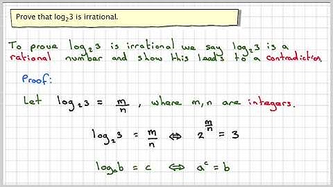 Proof that a logarithm is irrational