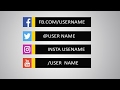 Clean Social Media Lower Third template For After effect | FT#01