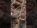 Extreme Logging Truck Rescue on Dangerous Bridge #truck #heavycivil #shorts #viral