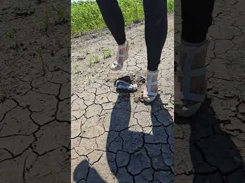 Monster energy drink crush in Wedges #crushexperiment #crushingtime #asmrcrush #highheels #Pebbles