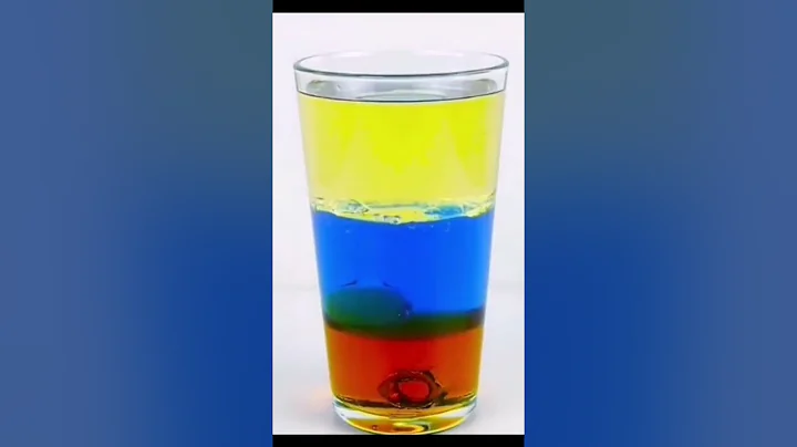 Density of liquids clearly Compare honey, colored water, oil. #Experiment #Science #Shorts