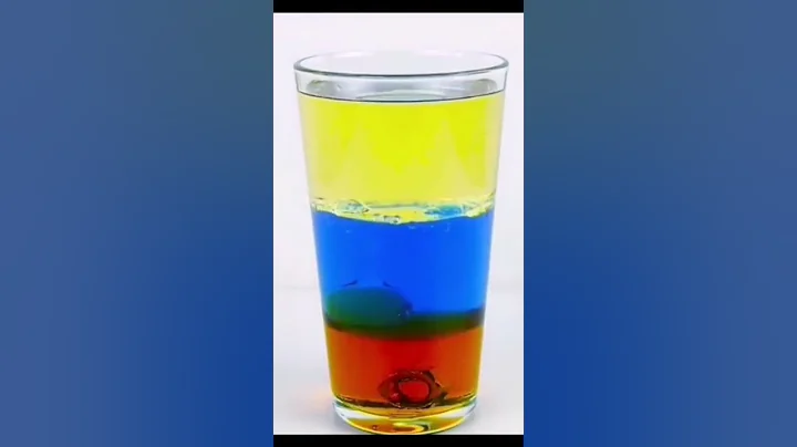 Density of liquids clearly Compare honey, colored water, oil. #Experiment #Science #Shorts