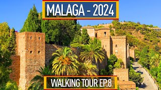 MALAGA City Tour 2024 | Alcazaba fortress walking tour | Malaga Walk 2024 #spain #spanish