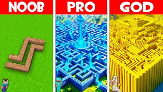 NEW SECRET MAZE in Minecraft NOOB vs PRO vs GOD?