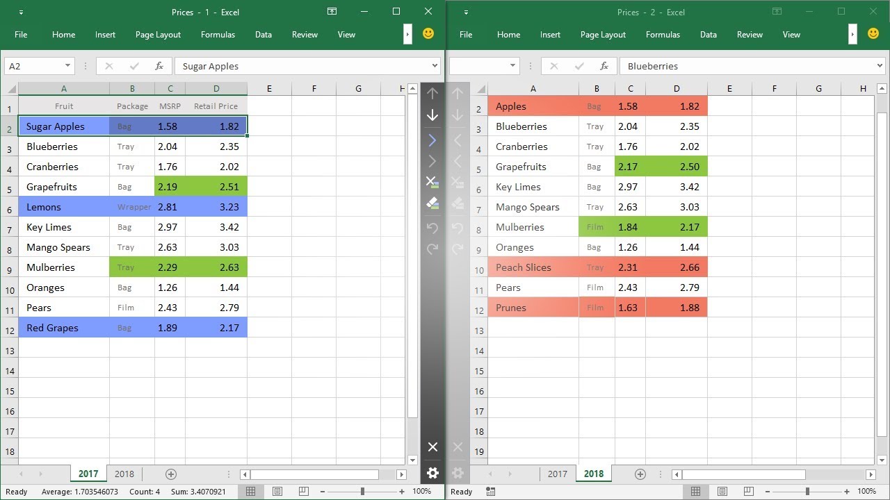 Formula Comparison Chart