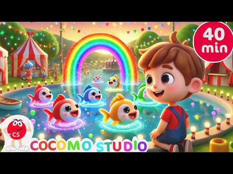 12345 Once I Caught a Fish Alive Song (40 Mins) | Counting Rhymes & Songs for Toddlers & Kids