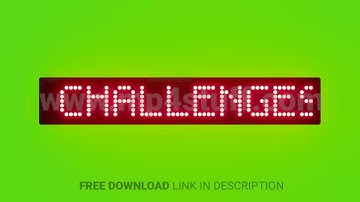 Rise Above Challenges and Excel Scrolling Red Dot Matrix LED Text Animation on Green Screen Seamless