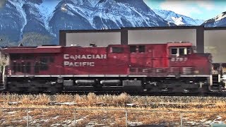 CP Laggan Sub Canmore Overnight Time-Lapse, BUSY NIGHT! CP BNSF & CEFX ACTION!!