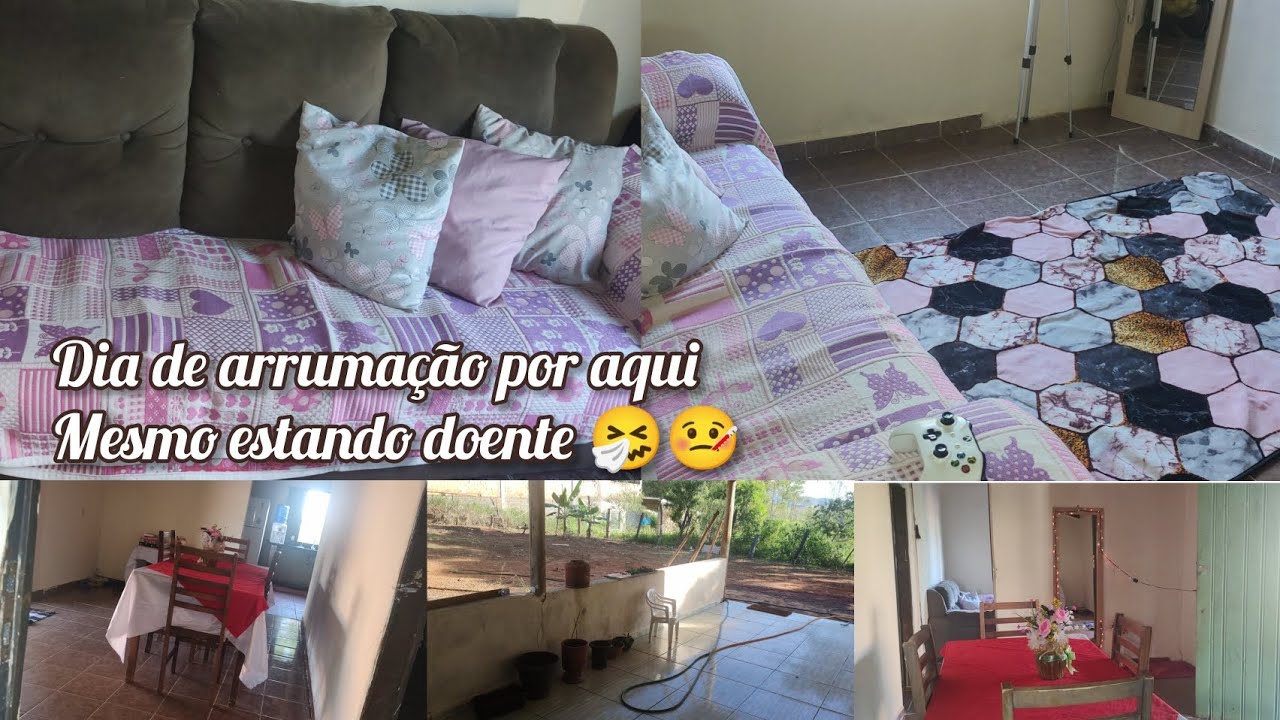 Rotina de uma jovem senhora doente 🤧🤒/Tratei dos porcos/Arrumei a sala🌸🩷@Lardajoice 