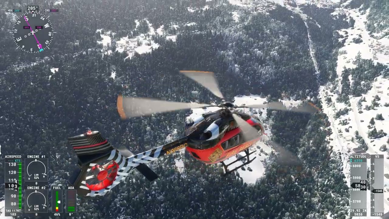 1st successful trip Courcheval to Meribel in H145
