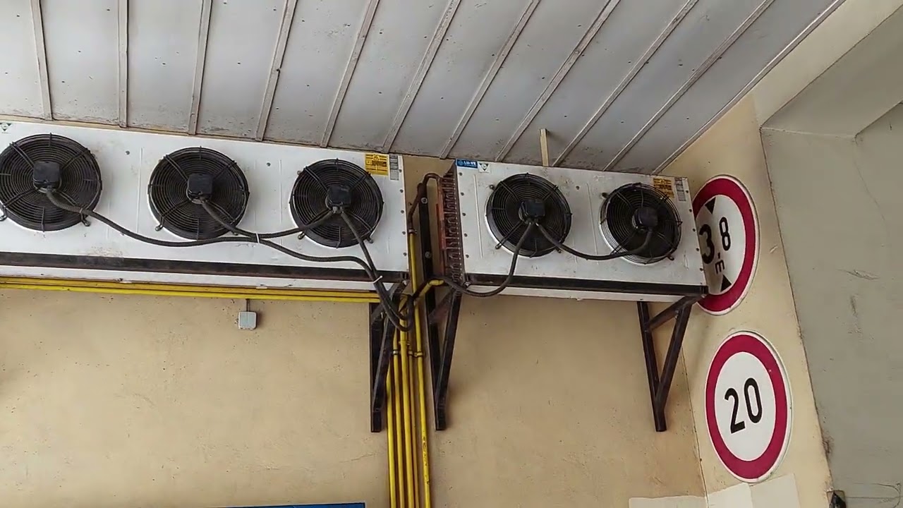 LU.VE refrigerators running and a blue coloured condenser